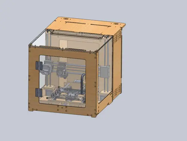 Laser cut 3D printer case