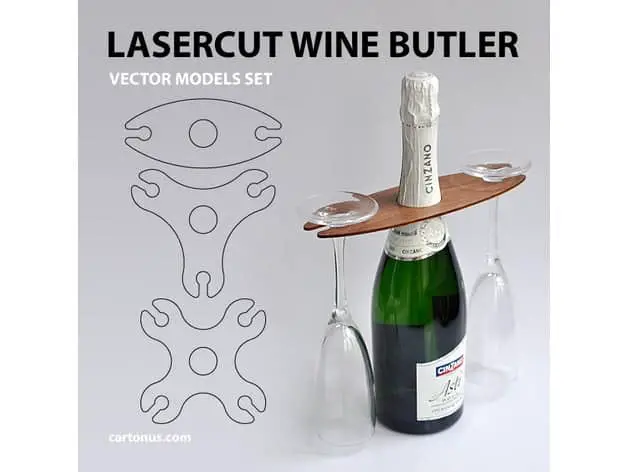 Laser cut glass holder